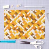 Chic Sunny Yellow Oranje Brown Circles Art Pattern Tissuepapier (Craft)