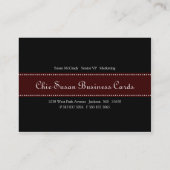 Chic Susan Chubby Cartes de visite (Dos)