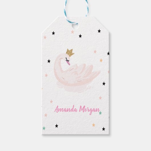 Chic Swan, sterren, prinses Cadeaulabel (Voorkant)