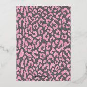 Chic Sweet 16 Luipaard Print Verjaardag Goud Folie Uitnodiging (Achterkant)