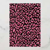 Chic Sweet 16 Luipaard Print Verjaardag Zilver Folie Uitnodiging (Achterkant)