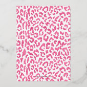 Chic Sweet 16 Luipaard Print Verjaardag Zilver Folie Uitnodiging (Achterkant)