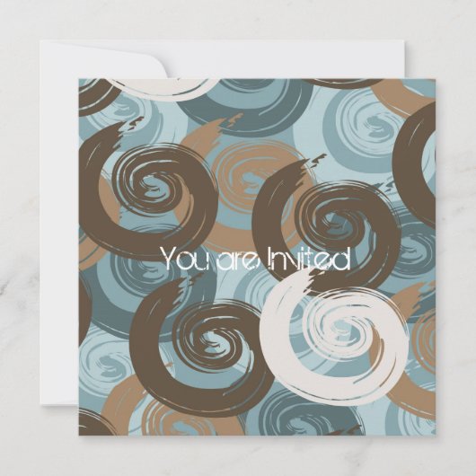 Chic Swirls-Baby shower Kaart (Voorkant)