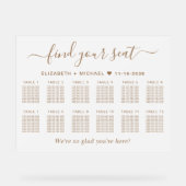 Chic Table Seating Mariage Or 12 Écriture Gold giv (Recto)