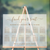 Chic Table Seating Mariage Or 12 Écriture Gold giv (Neutre)