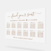Chic Table Seating Mariage Or 12 Écriture Gold giv (Angle)