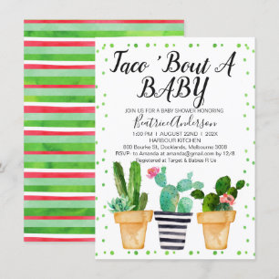 Chic Taco over een Baby Baby shower uitnodiging