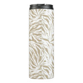 Chic Tan Animal Print Monogramed Thermosbeker (Achterkant)