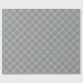 Chic Tartan Blue Grey Black Pattern Cadeaupapier (Vlak)