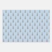 Chic Tartan Blue Grey Black Pattern Inpakpapier Vel (Voorkant 2)