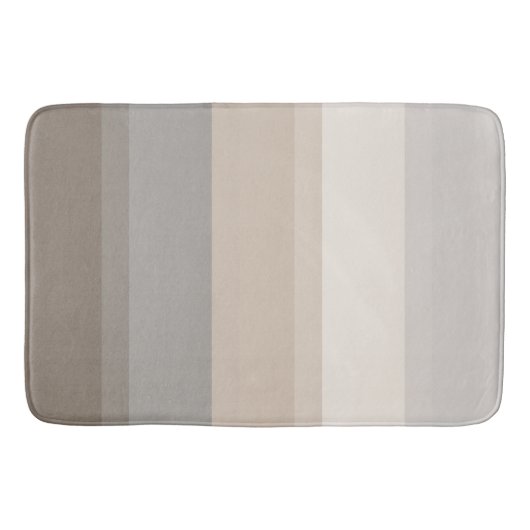 Chic Taupe, Cream en Grey Striped Badmat (Voorkant)