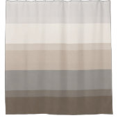 Chic Taupe, crème et rideau de douche rayé gris (Devant)