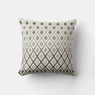 Chic Taupe Diamond Pattern Decorator Accent Kussen