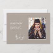 Chic Taupe Signature Faire-part de graduation (Dos)