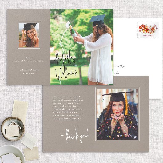 Chic Taupe Signature Faire-part de graduation