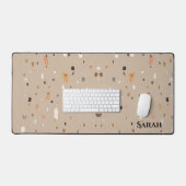 Chic taupe terrazzo motif (Clavier et souris)