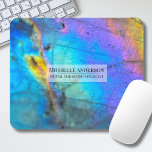 Chic tendance coloré Nom moderne<br><div class="desc">La superbe photo en pierre de labradorite en arc-en-ciel colorée en arc-en-ciel offre un cadre parfait pour un design simple et moderne. Il s'agit d'un closep d'une véritable pierre naturelle en labradite avec le bleu, le violet, le rose, le jaune et le vert. Ils peuvent être utilisés pour n'importe quelle...</div>