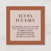 Chic Terracotta Gender Neutral Baby Book Request Informatiekaartje (Voorkant)