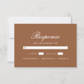 Chic Terracotta Wedding RSVP-kaart RSVP Kaartje (Voorkant)