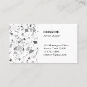 Chic terrazzo élégant carte de visite niveaux de g (Dos)