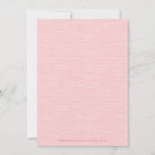 Chic Texture Photo Baptism Invitation - Roze Kaart (Achterkant)