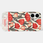 Chic Thank You Gift Tulip Name Case-Mate iPhone Case (Achterkant (horizontaal))