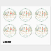 Chic The Nutcracker Ballet Merry KerstGold Ronde Sticker (Vel)