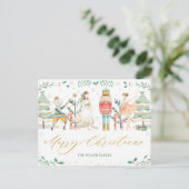 Chic The Nutcracker Ballet Merry Kerstmis Briefkaart (Staand voorkant)
