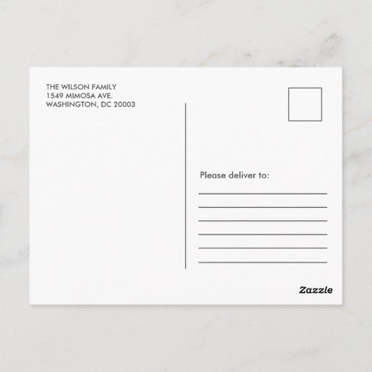 Chic The Nutcracker Ballet Merry Kerstmis Briefkaart (Achterkant)