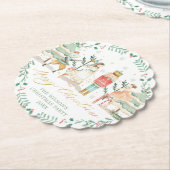 Chic The Nutcracker Ballet Merry Kerstparty Kartonnen Onderzetters (Gekanteld)