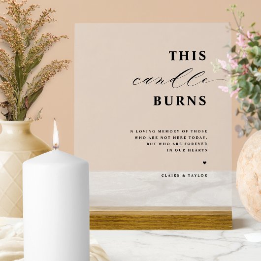 Chic This Candle Burns, In Memory Wedding Frosted