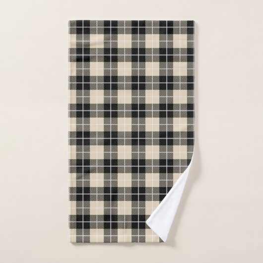 Chic Thompson Camel Tartan Pattern Bad Handdoek (Handdoek)