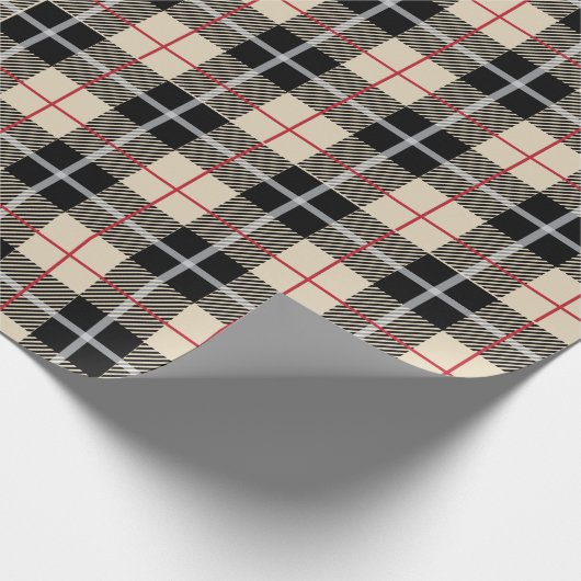 Chic Thompson Camel Tartan Pattern Cadeaupapier (Hoek)