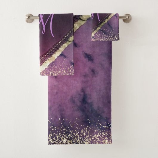 Chic Tie Dye Monogram Gypsy Scarf Bad Handdoek (Insitu)