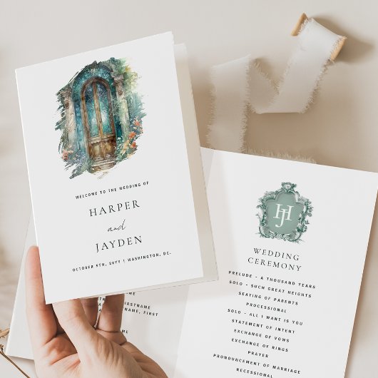 Chic Timeless Green, Bleu, Programme de mariage Tu