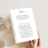 Chic Timeless Green, Bleu, Programme de mariage Tu