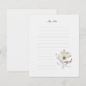 Chic Tiny geperste bloem gevoerd briefpapier (Voorkant / Achterkant)