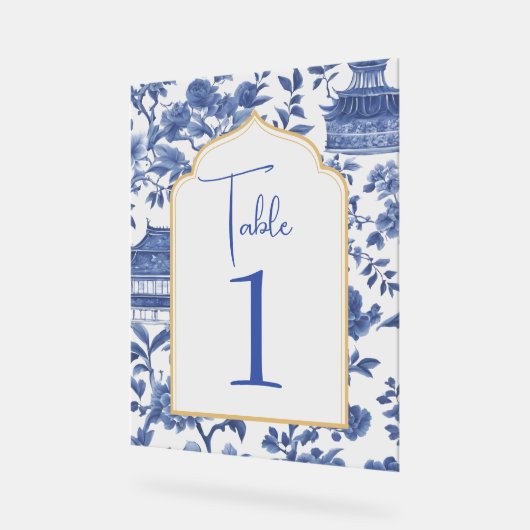 Chic-tique Chinoiserie Numéro de table (Angle)