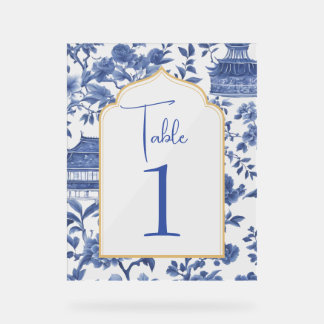 Chic-tique Chinoiserie Tafelnummer Acryl Bord