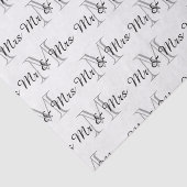 CHIC TISSUE PAPER_"Mr & Mrs." TEKST OVER MONOGRAM Tissuepapier (Detail)
