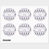 Chic Tour Eiffel Purple Autocollants personnalisés (Feuille)