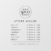 Chic transparant bedrijfslogo openingstijden raamsticker (Vel)