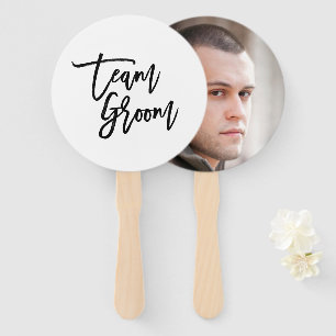 Chic Trendy Black Brush Team Groom Handje Fan Handwaaier