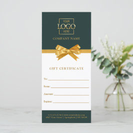 Chic Trendy Business Personalized Gift Certificate