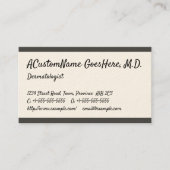 Chic & Trendy Dermatologist Visitekaartje (Voorkant)