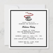 Chic Trendy Médicale School Graduation Faire-part (Devant)