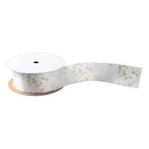 Chic trendy white faux Gold elegant confetti stipp Lint