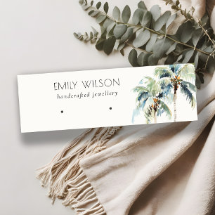 Chic Tropical Coastal Palm Tree Earring Display Mini Visitekaartje