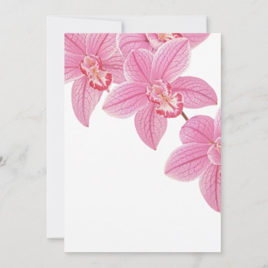 Chic Tropical Floral Roze Orchidee Verjaardag Kaart (Achterkant)