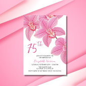 Chic Tropical Floral Roze Orchidee Verjaardag Kaart
